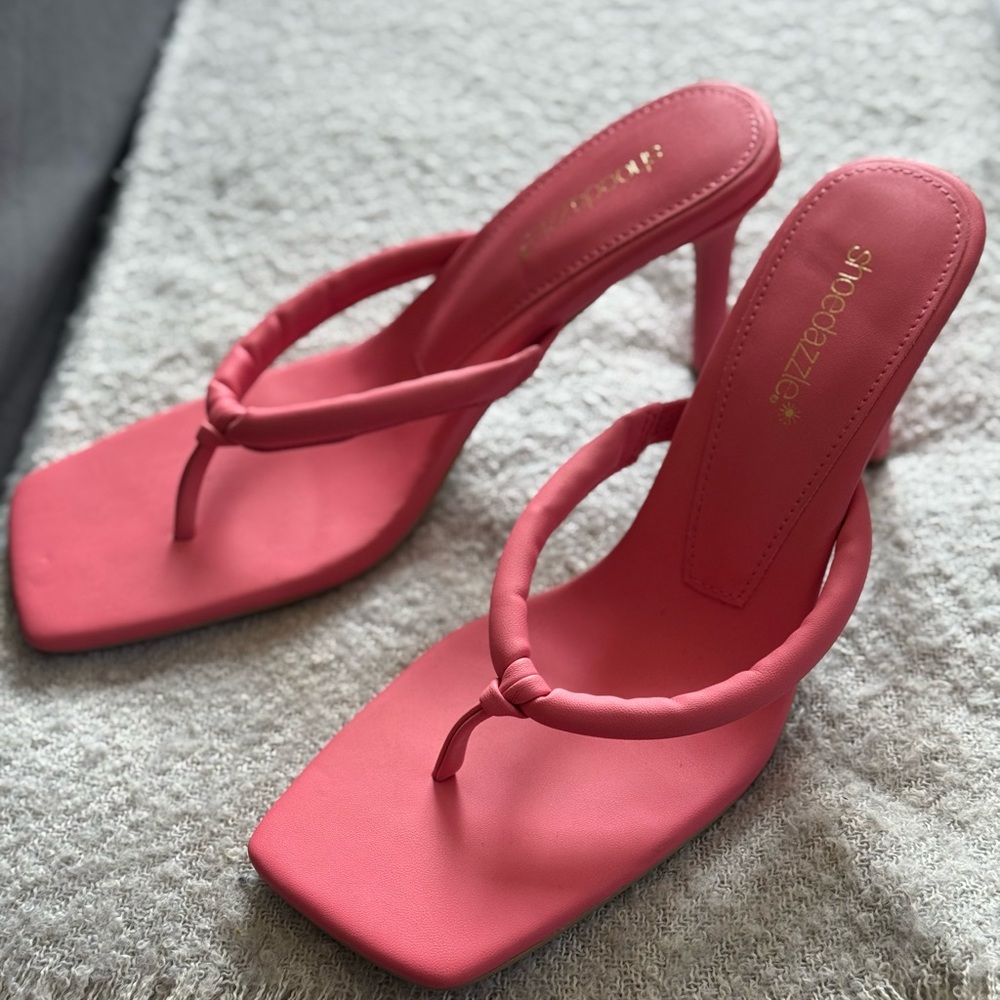Pink Heeled Sandals